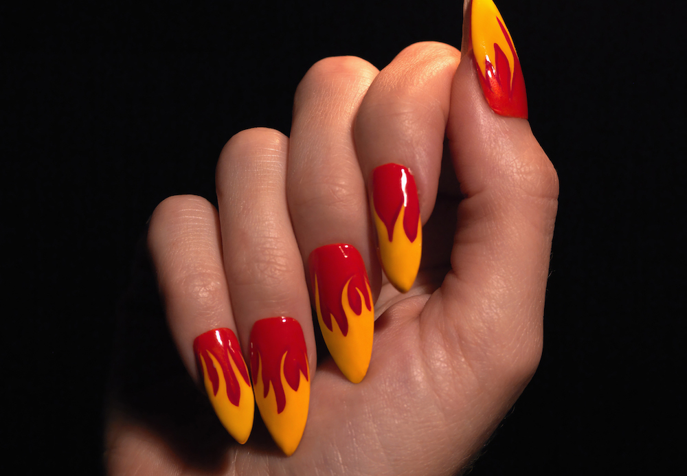 DIY Flame Nails - nail art tutorial — deconstrut